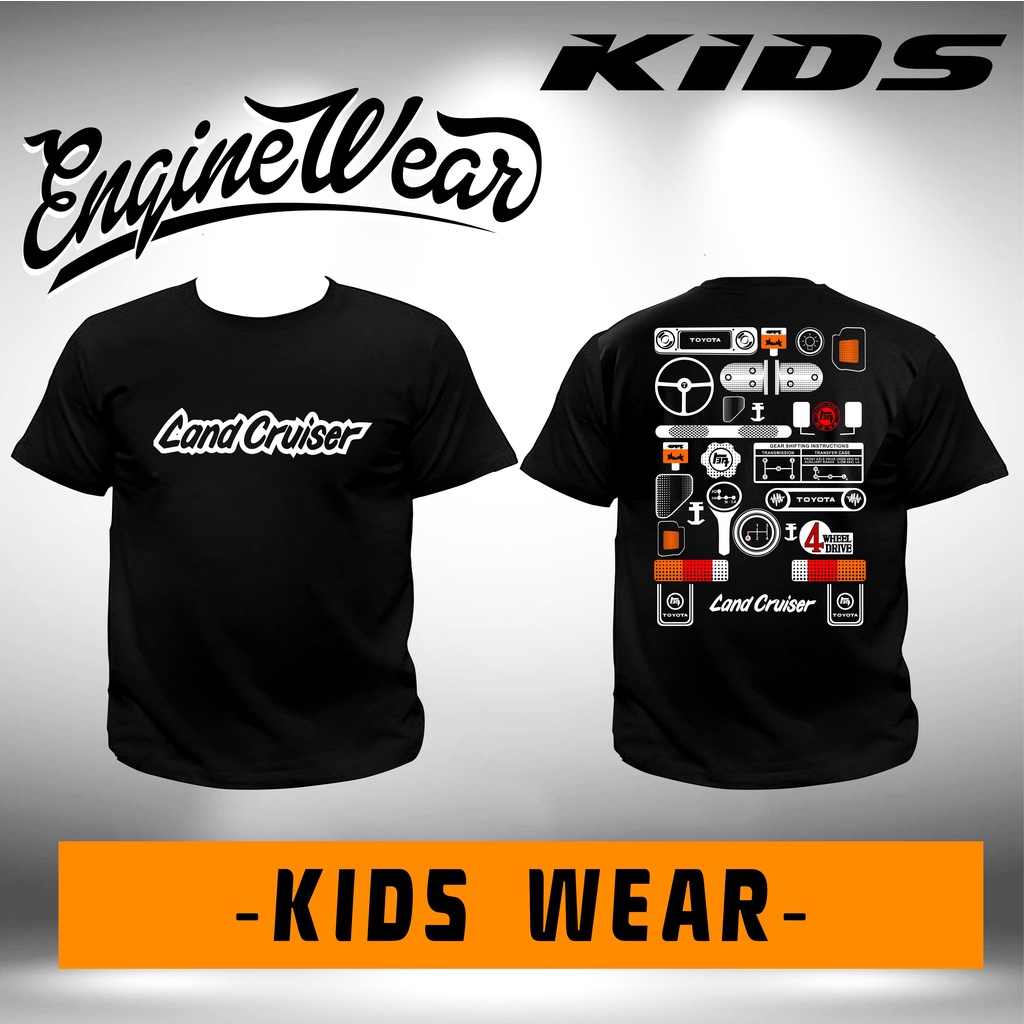 kaos baju anak Land cruiser Hardtop Jeep Mobil Tshirt Offroad warn 4WD otomotif part