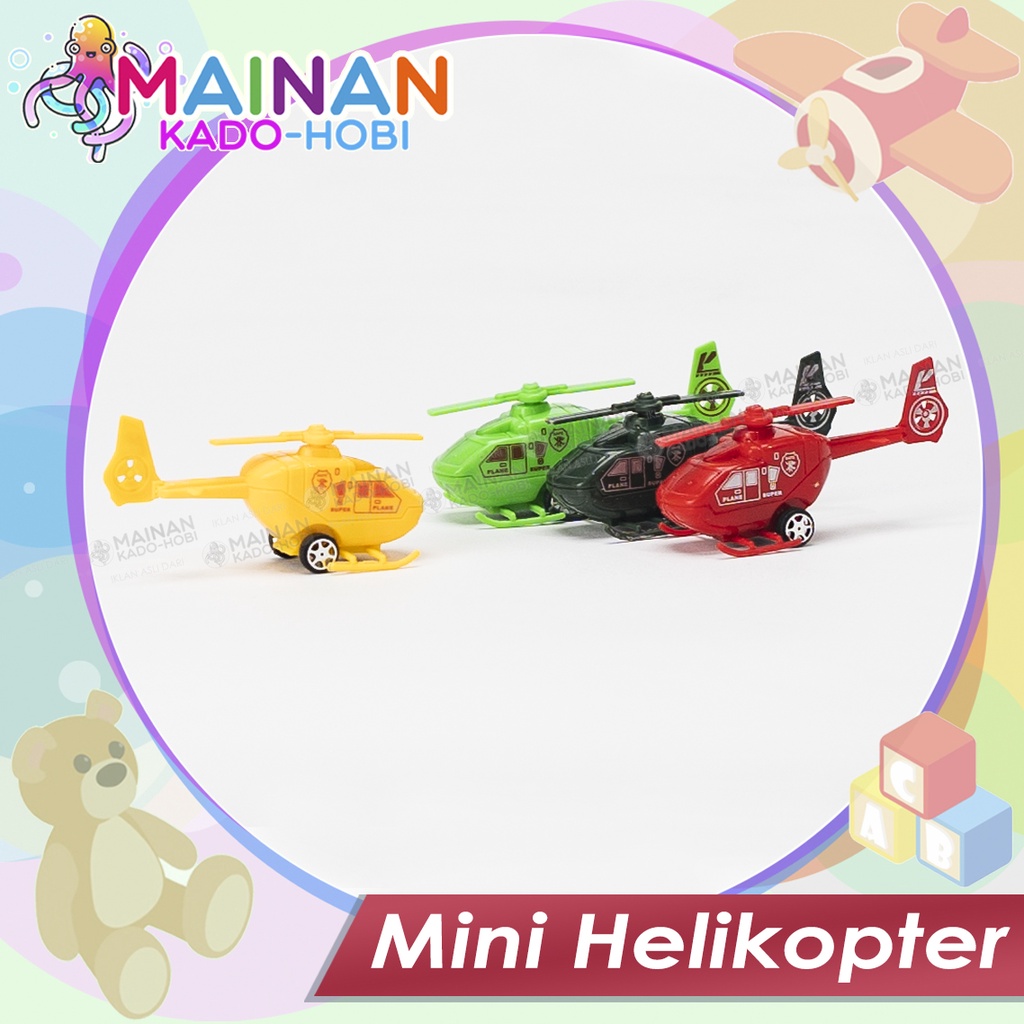 MAINAN MOTORIK ANAK LAKI DIECAST MINIATUR MINI HELIKOPTER