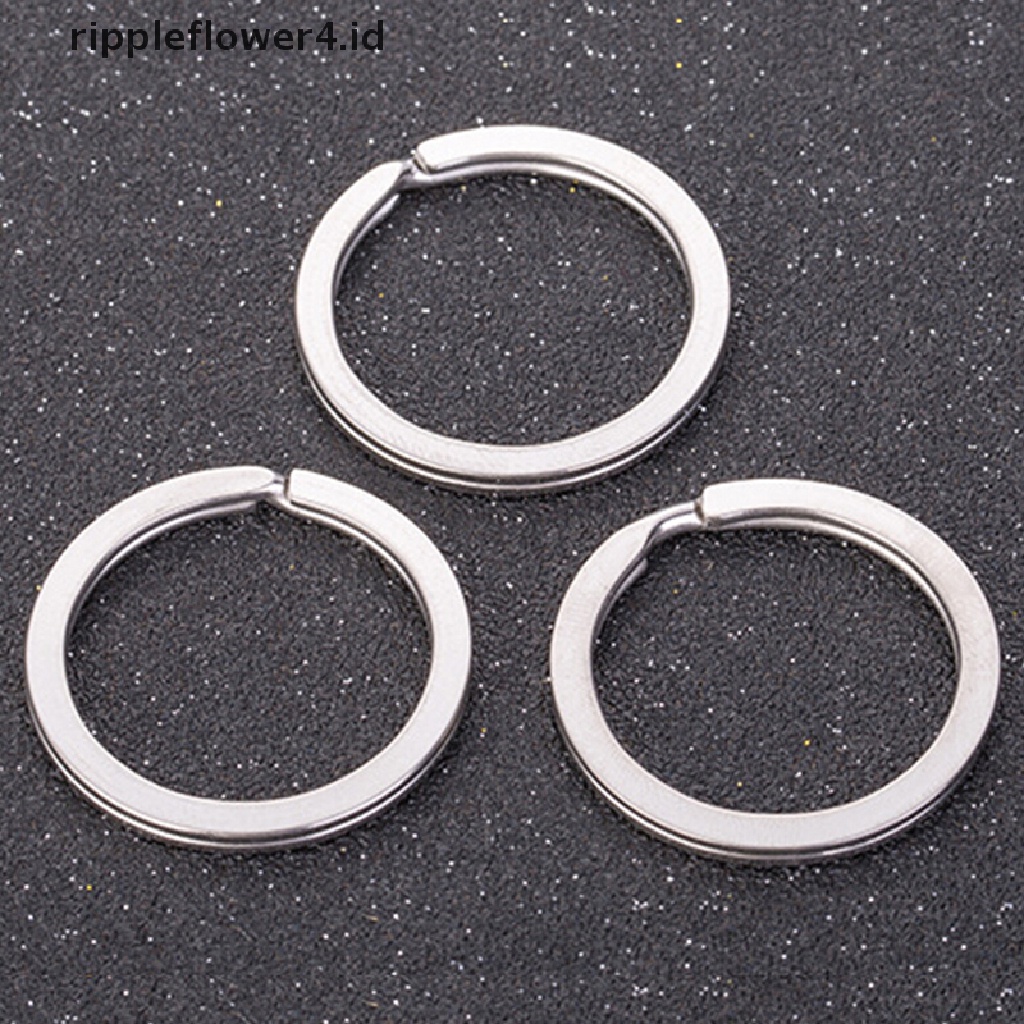 {rippleflower4.id} 30pcs Dipoles Silver Split Ring Keyrings Gantungan Kunci Hoop Loop Key Holder DIY~