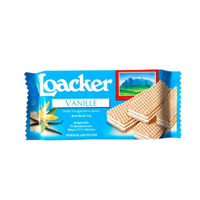 

Loacker Vanille / Wafer Dengan Krim Vanila 45 Gr