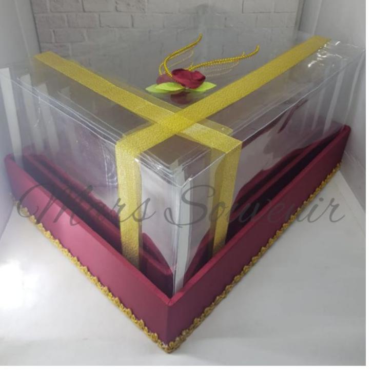 

▌▌▌ Box Kotak Seserahan Lamaran Mika Pita Tile 1 Set Isi 4 Box