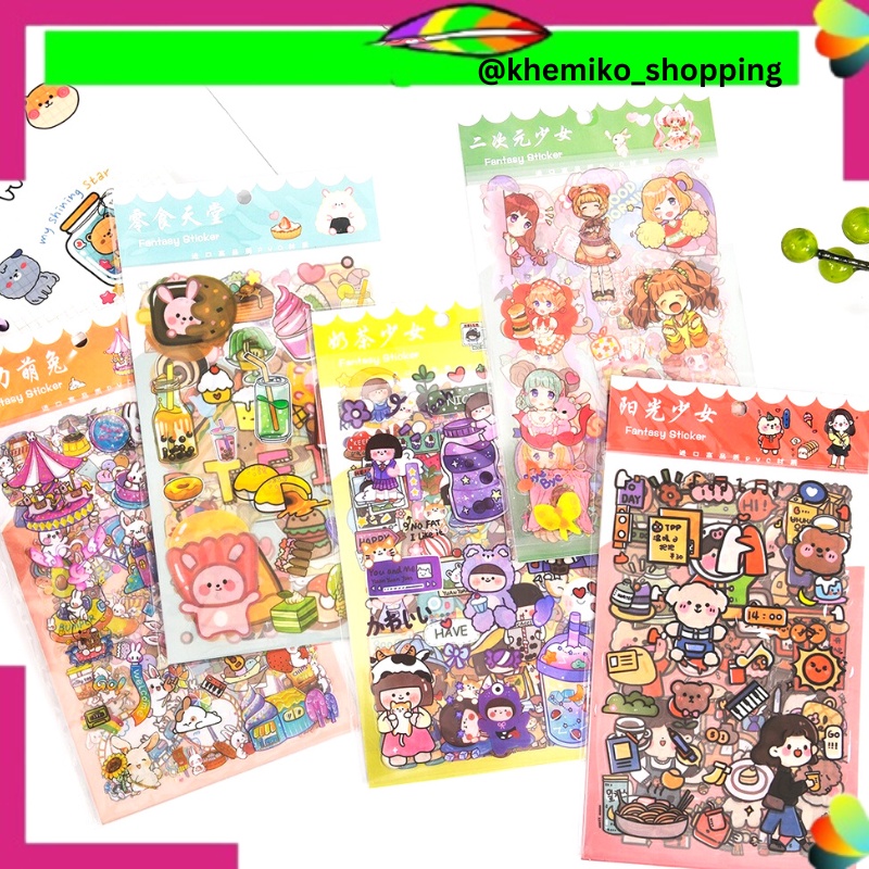 

Stiker Sticker Isi 6 Lbr Wallsticker Wallstiker Mini Sticky Notes Note Message Japanese Korean Korea Lucu kartun girl finger Memo Label Mini Cute Pembatas Buku Books Diary Diari Anak Cewek Murah Bagus Lucu Mainan Tempelan HP