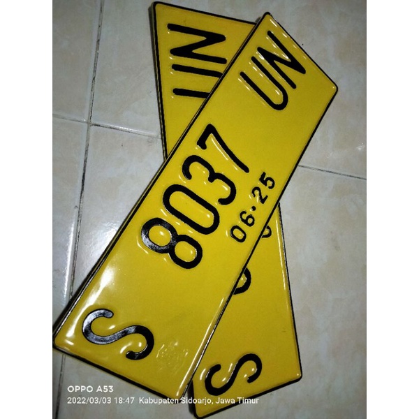 Plat mobil kendqraan umum 2pcs {SEPASANG} logo korlantas polri