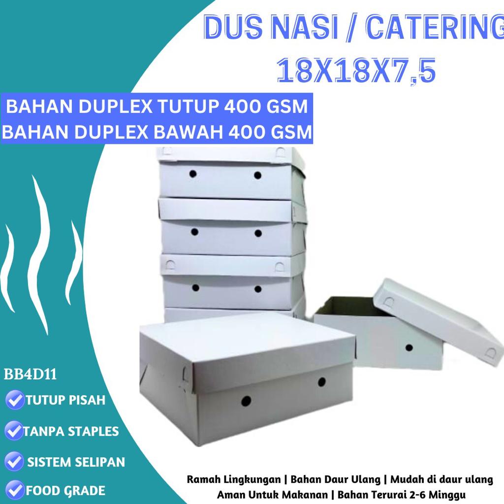 Box Nasi Kotak Dus 18x18 Tebal 400 Gsm (BB4D11-18X18X7.5 Cm)