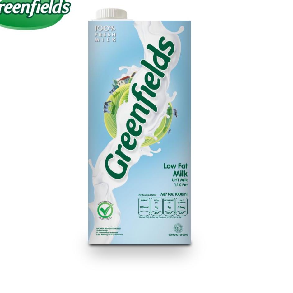 

↣ Greenfields Susu UHT Low Fat 2 x 1000 mL ㆁ