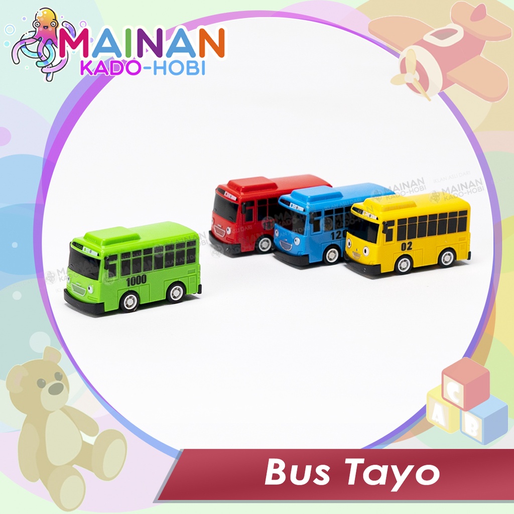 SET MAINAN ANAK MINIATUR DIECAST CAR MINI MOBIL TAYO PULL BACK