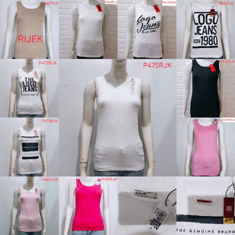 Logo Jeans Tanktop Wanita P467RJK P469RJK P470RJK P471RJK P472RJK P473RJK P475RJK P476RJK P479RJK P4
