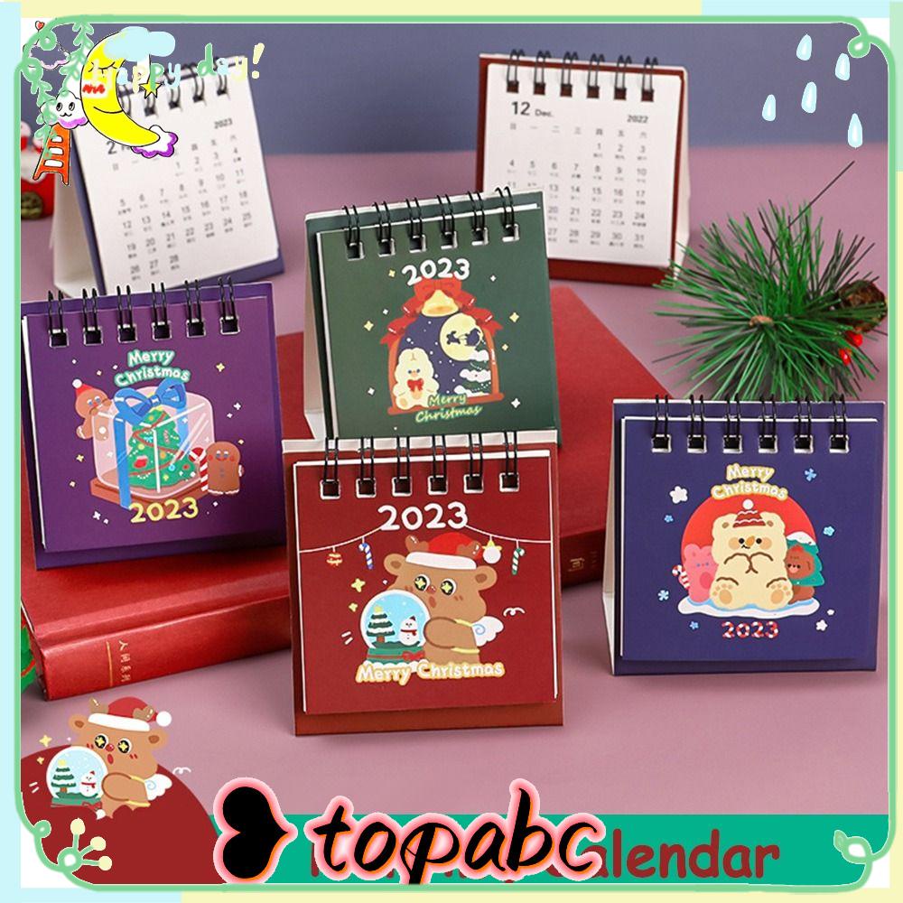 Top Kartun Beruang Kalender Portable Aksesoris Kantor Hiasan Meja Kalender Meja