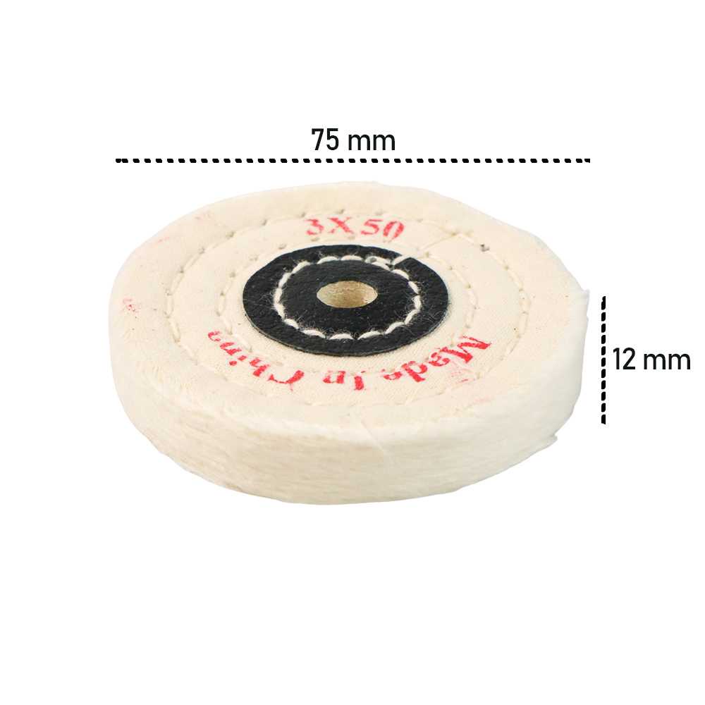 AHCUGOUR Pad Poles Buffing Pad Polishing Wheel 75 mm untuk Bor - AHC710 ( Mughnii )