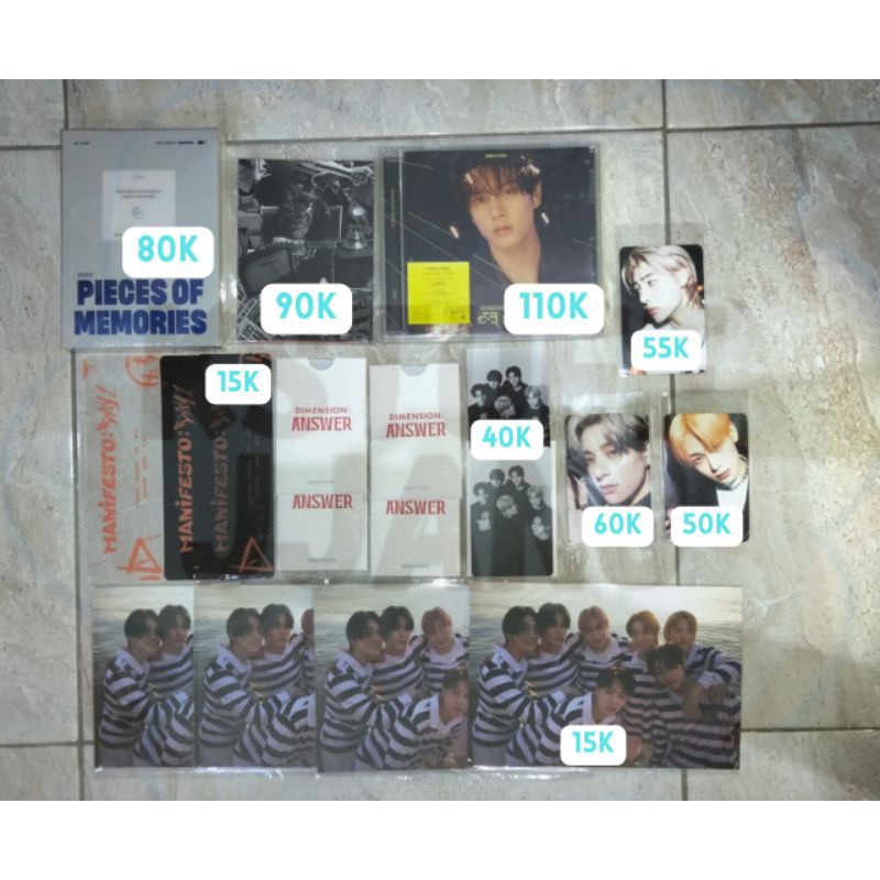 [CLEARANCE SALE BACA DESKRIPSI] PC ENHYPEN MANIFESTO DAY1 POB BENE KTOWN DIMENSION ANSWER JAKE SUNGH