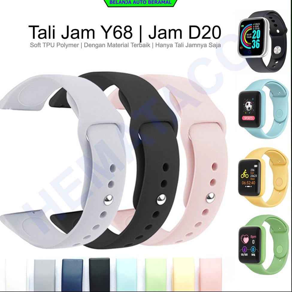 [M-N5N[☎] Tali Jam Strap Smartwatch Y68 / D20 / Vyatta Fitme Alpha / Vyatta Fitme Prime / ID 116 Plu