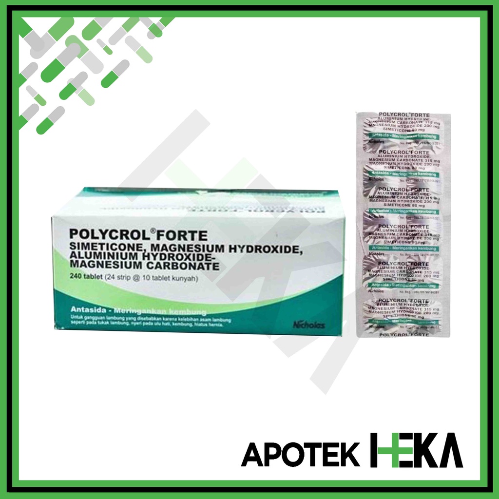 Polycrol Forte Box isi 24x10 Tablet - Obat Maag Mual Lambung (SEMARANG)
