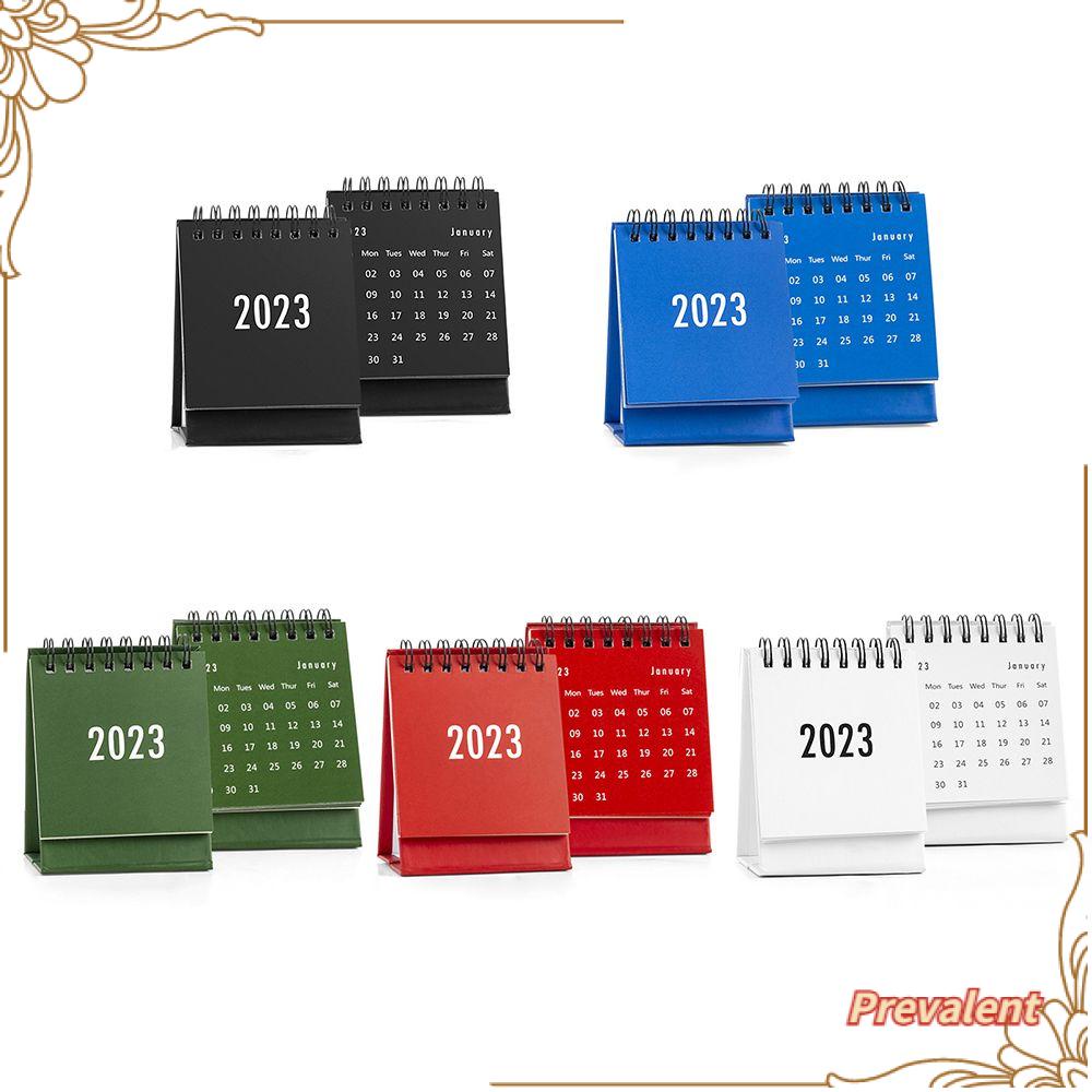 Preva 2PCS 2023kalender Sekolah Kantor Simple Desktop Note