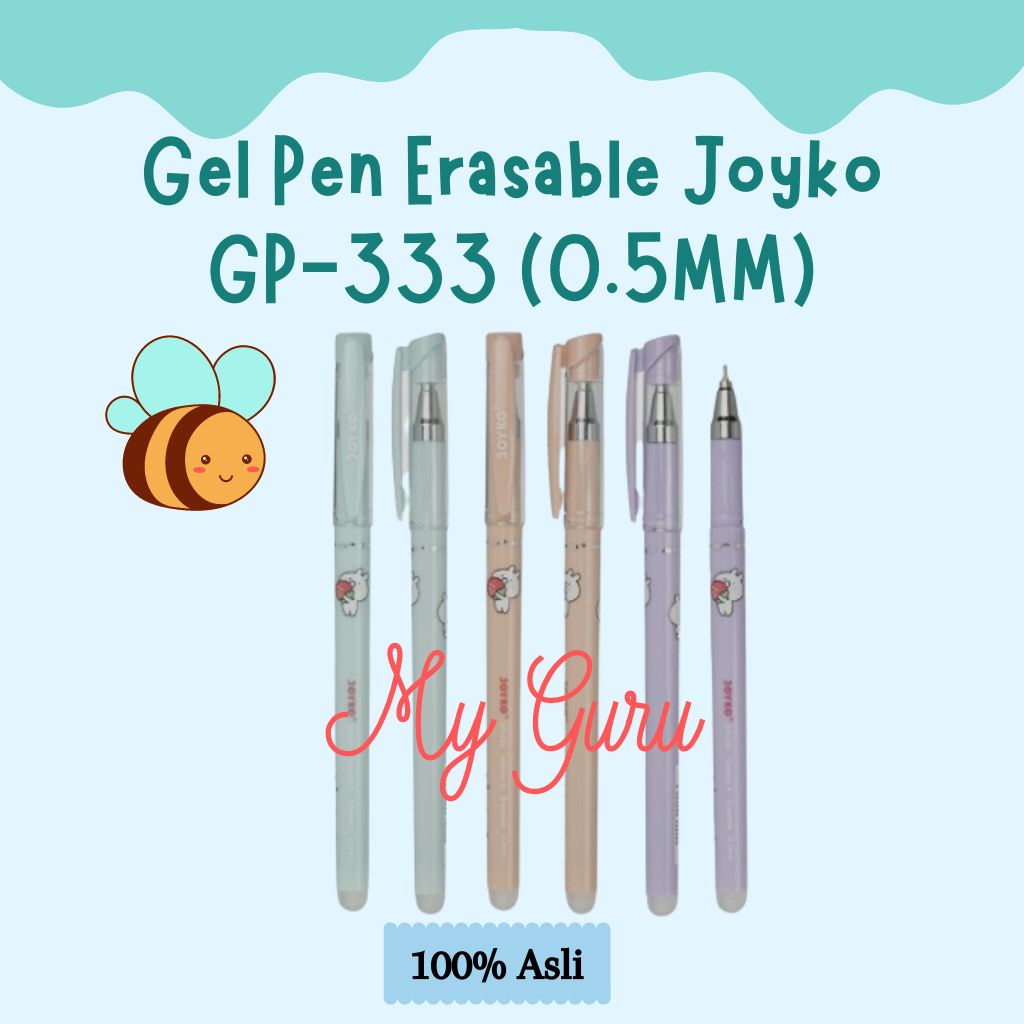 

[PCS] GEL PEN ERASABLE JOYKO GP-333 SHOKYO 6 / PULPEN PENA BISA DIHAPUS / BALLPOINT BISA DI HAPUS (0.5 MM)