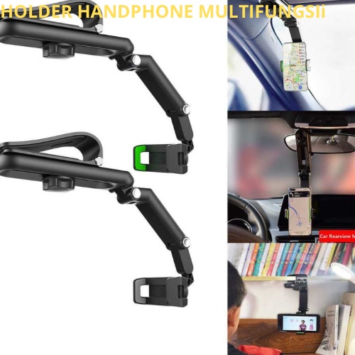 Holder Handphone Multifungsi Putar 360 Holder Mobil Universal Multifungsi Sun Visor 360 Degree