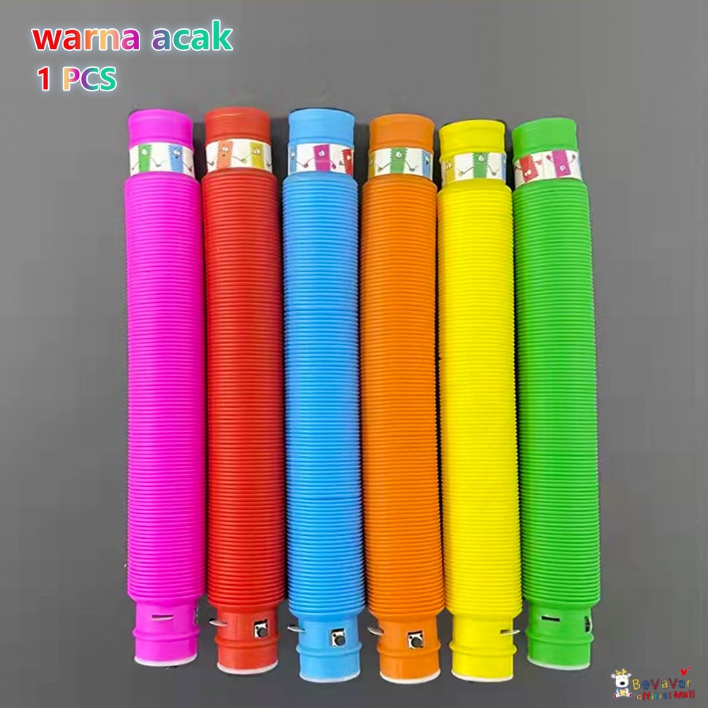 BEVAVAR Pop Pipes LED Light Mainan Viral Anak Light Up Pop Tubes LED Mainan Lampu Selang