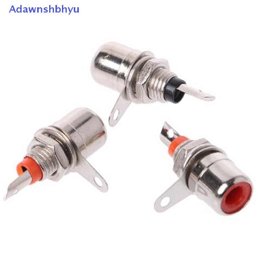 Adhyu 10pcs Merah+10pcs Hitam Konektor Dudukan Panel RCA Female Socket Audio Socket Plug ID