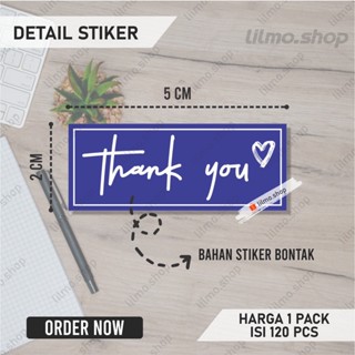 Jual HARGA 1 PACK ISI 120 PCS Stiker Thank You Stiker Terimakasih Label Thank You Ukuran