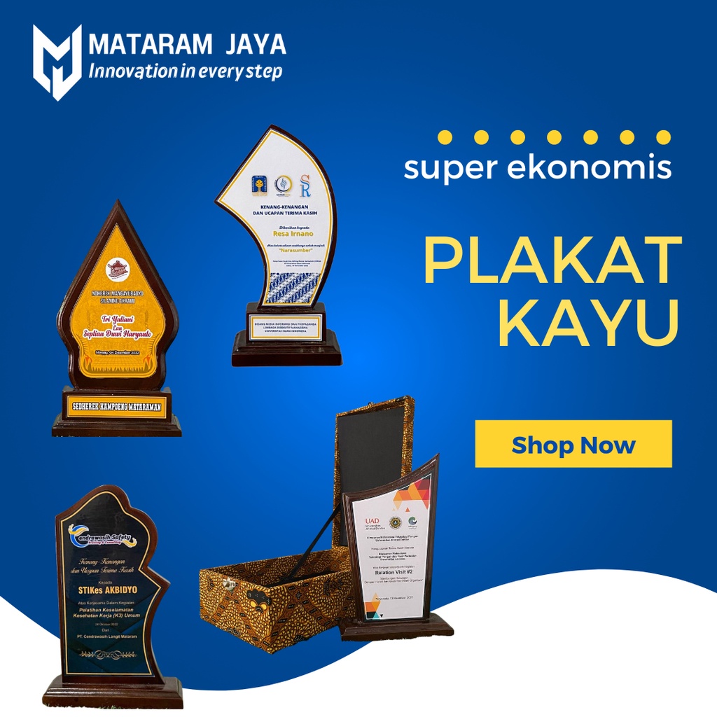 MJ Plakat Kayu / PLAKAT KAYU EKONOMIS / PLAKAT KKN / PLAKAT MAGANG