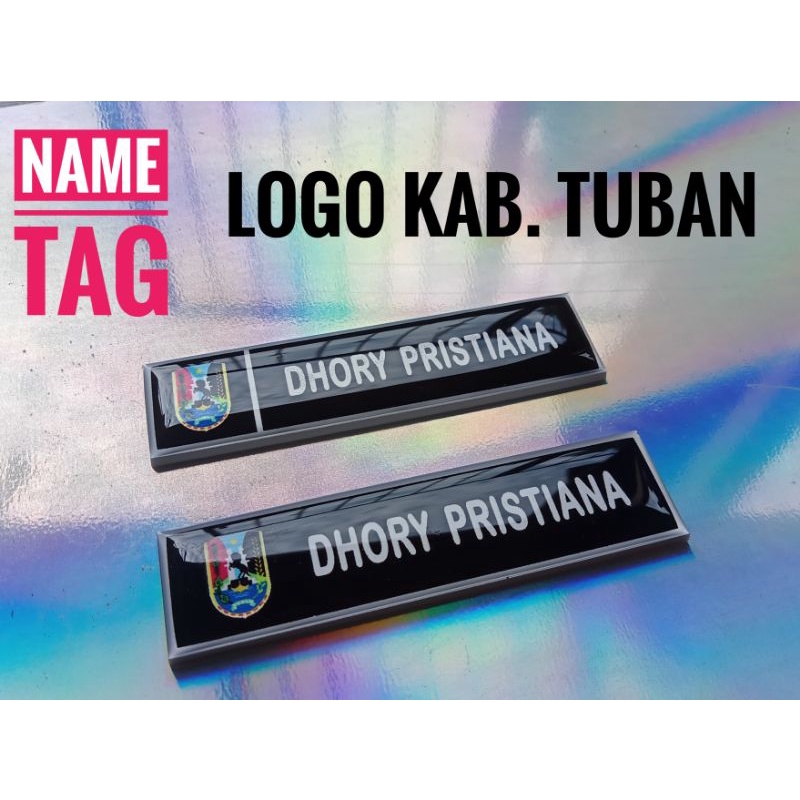 Name Tag Papan Nama Dada Logo Kabupaten Tuban