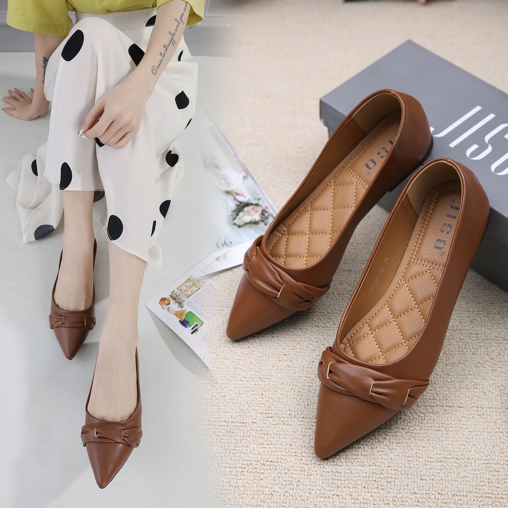 JISO RYONA SHASA-55 Sepatu Flat Shoes Kerja Wanita Import premium