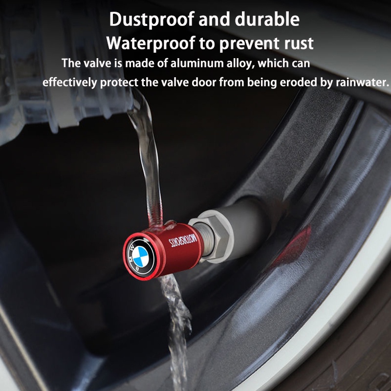 4buah Paduan Aluminium Tutup Katup Ban Roda Mobil Rim Rod Stem Covers Airdust Tahan Air Untuk Mobil Motor Truk Sepeda