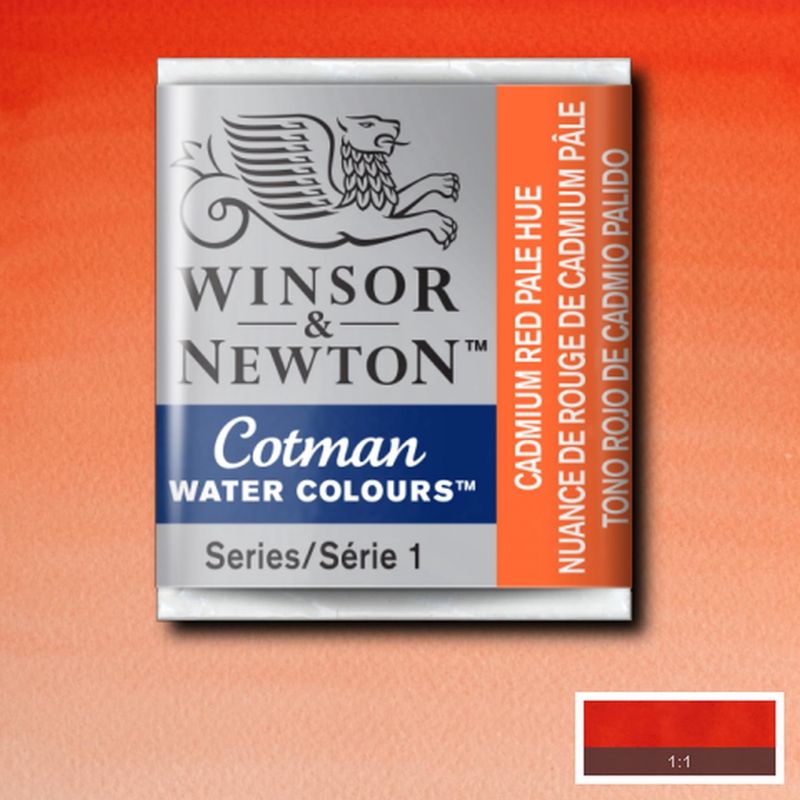 

COTMAN WATERCOLOUR HALF PAN CADMIUM RED PALE HUE WINSOR & NEWTON