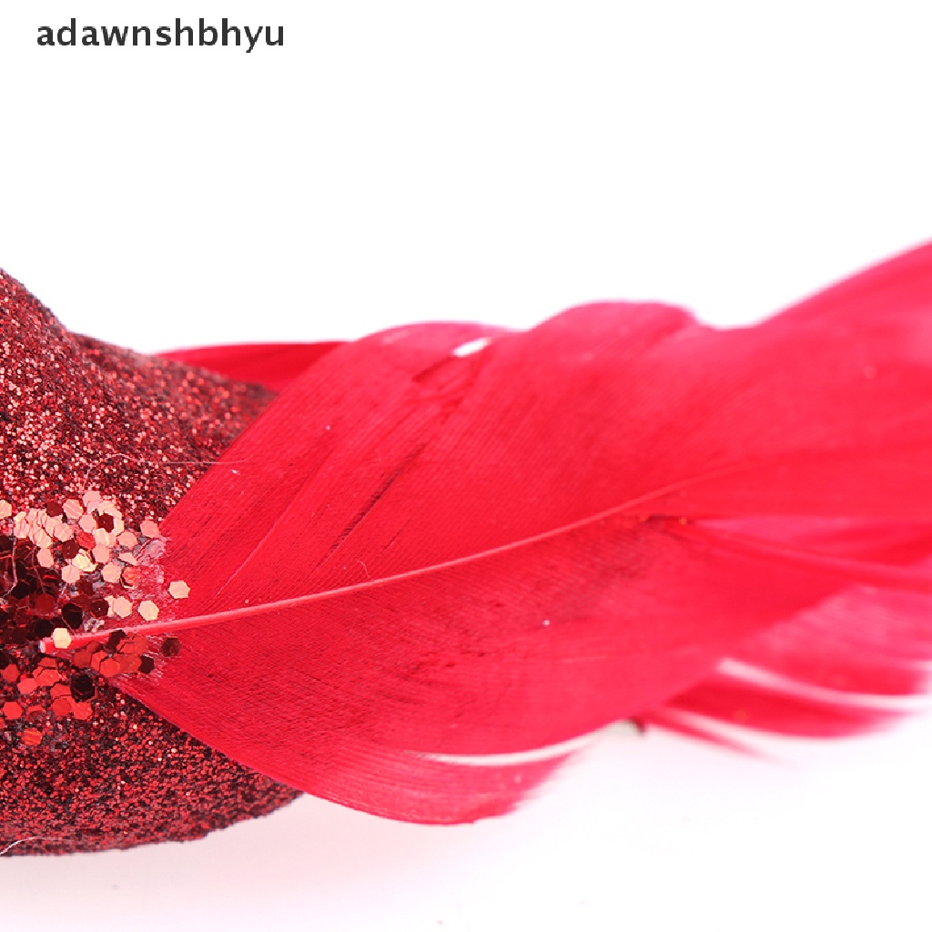 Adawnshbhyu Berbulu Glitter Burung Pohon Klip On Diy Hiasan Rumah Dekorasi Pesta ID