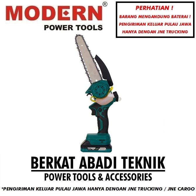 MODERN M-58 Mesin Cordless Chainsaw Mini 8" Gergaji Rantai Baterai M58