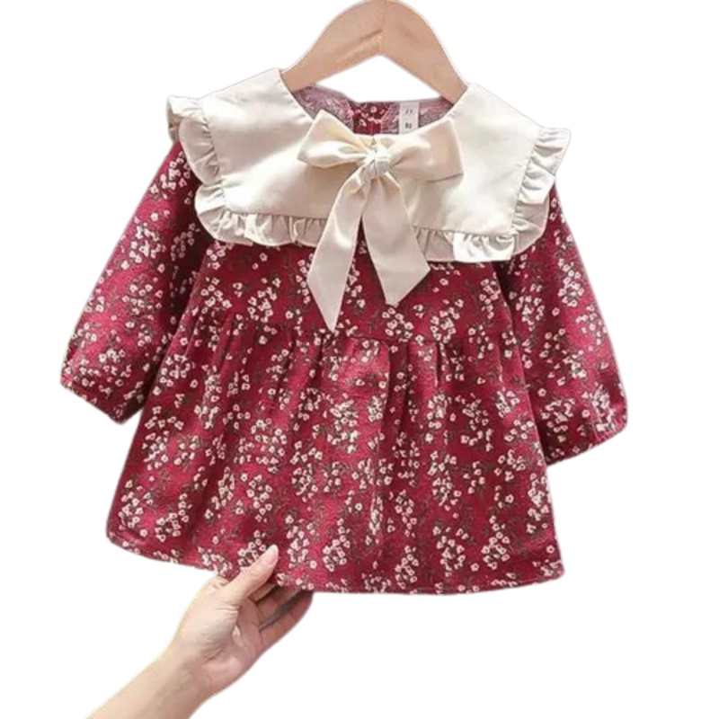 Zahra Dress Anak Perempuan Lulu Bahan Katun | Pakaian Anak Lucu Umur 1 - 6 Tahun