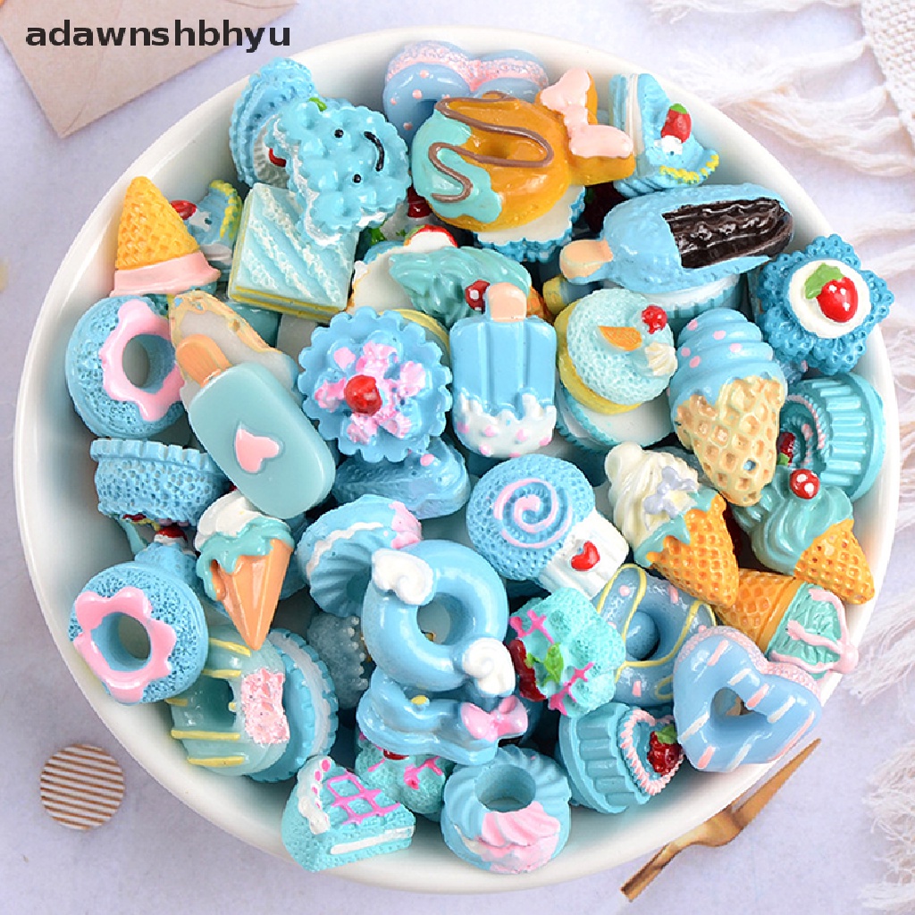 Adawnshbhyu 10pcs Diy Resin Perlengkapan Dekorasi Kue Buah Permen Phone Case Aksesoris Kits ID