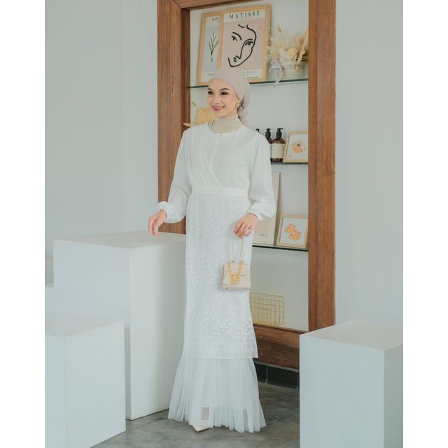 [ORI] Carrida Laila Brukat Dress Duyung Mermaid Ld 104 dan 110/Dress Duyung Malaysian Pesta Kondangan Lebaran 2024 Kekinian