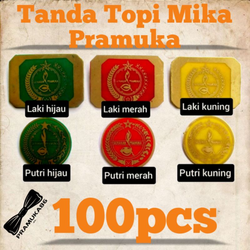 (100pcs) Grosir!!! Tanda Topi / Pin Mika Pramuka