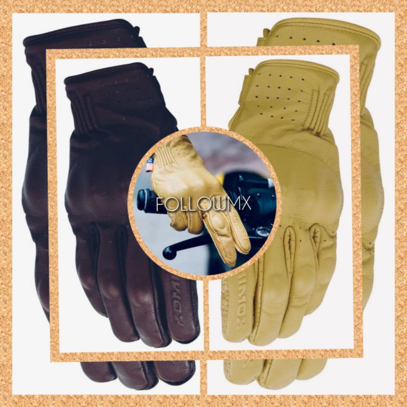 glove leather komine touring atau sarung tangan komine ridding