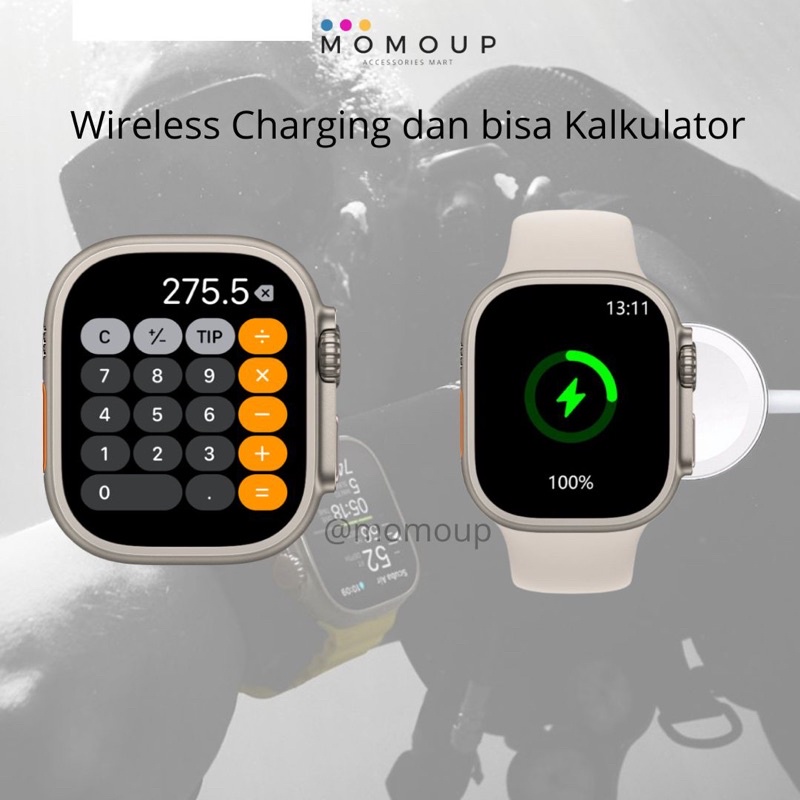 Smartwatch N8 Ultra Plus Jam Tangan Ultra Pintar Jam Kesehatan Olahraga dan Kalkulator