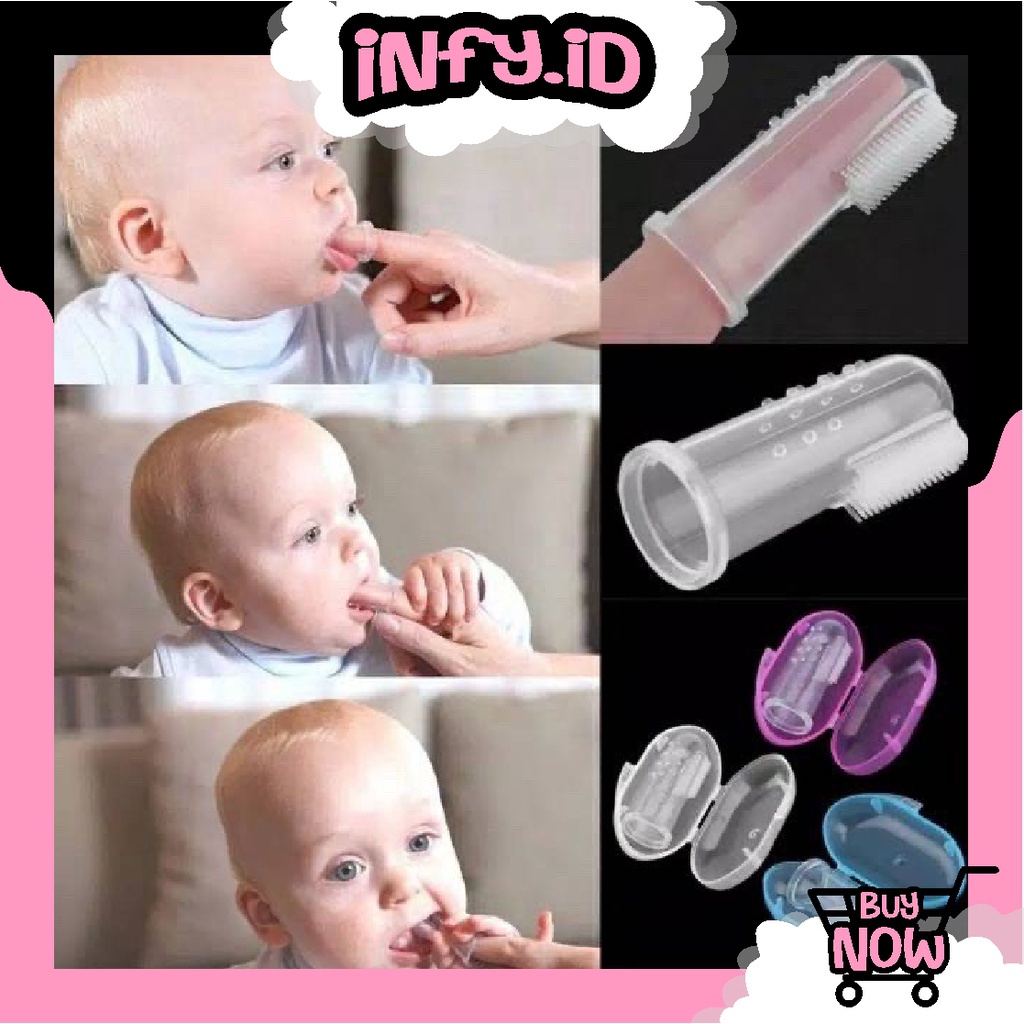 INFY - R330 SIKAT LIDAH BAYI SILIKON DENGAN KOTAK BPA FREE IMPORT MURAH COD