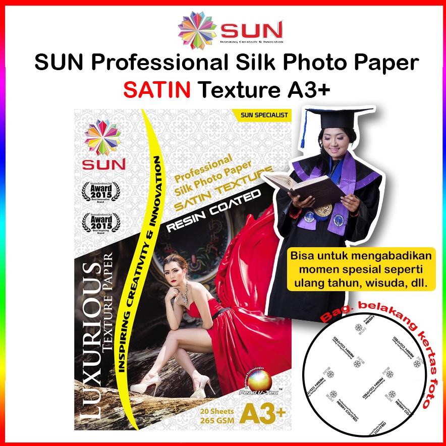 

KERTAS FOTO DOFF SILKY TEXTURE A3, A3+ A3 PLUS KULIT JERUK - SUN PROFESSIONAL PHOTO PAPER 265 GSM GLOSSY, PEARL , SATIN/LUSTER, KANVAS( SUPPORT EPSON/CANON/HP/BROTHER ORI/DYE/PIGMENT/ART PAPER INK - 664, 003, 673, 790, 810, BT5000, GT51 52, DLL)