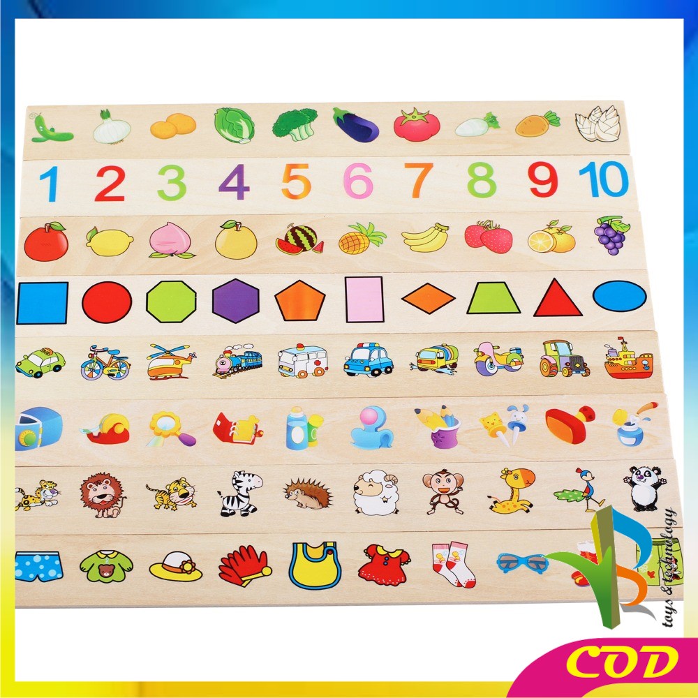 RB-M176 Mainan Anak Puzzle Kayu Mainan Edukasi Bergambar Montessori Toys / Puzzle Anak Wooden Toys