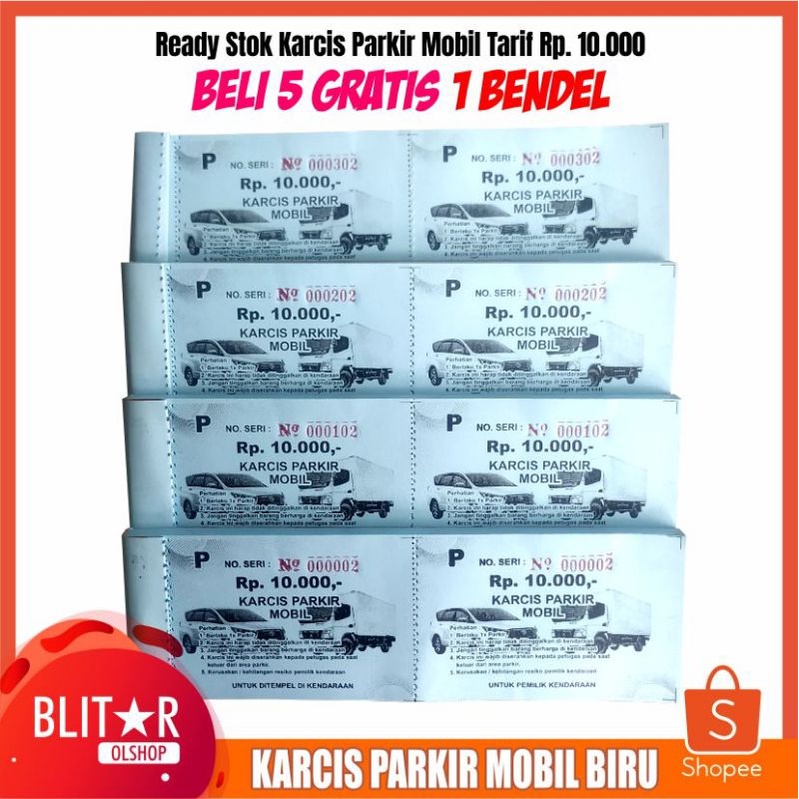 

Karcis Parkir Mobil Tarif 10 Ribu Best Seller