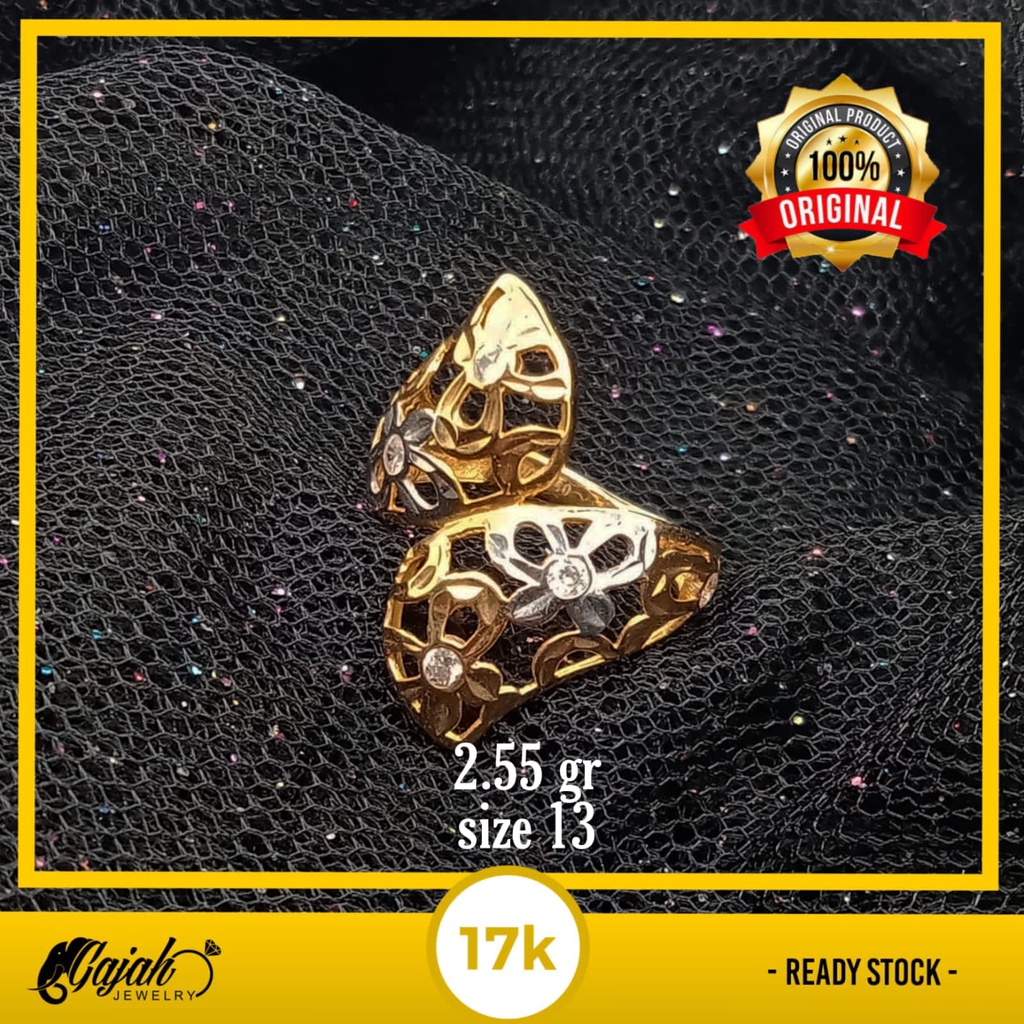 Cincin Emas 17K - 2.55 gr Kadar 750 - 451