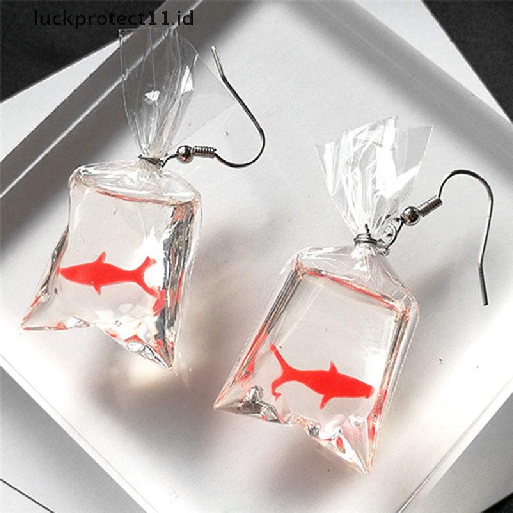 /Fashion Panas// Fashion// Handmade Ikan Anting Tas Air Menjuntai Kait Liontin Anting Perhiasan Gadis Lucu.