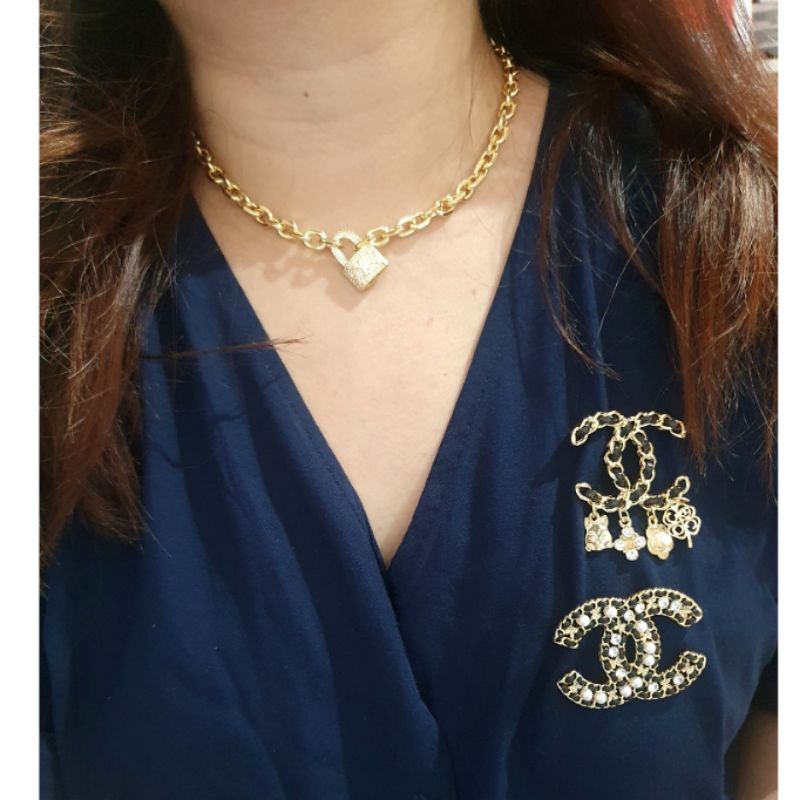 Restok Bros import Bros CH4N3L cantik untuk hiasan baju di dada kualitas Import Peniti Baju Import swarovsky bros Premium fashion import bahan Bagus B601