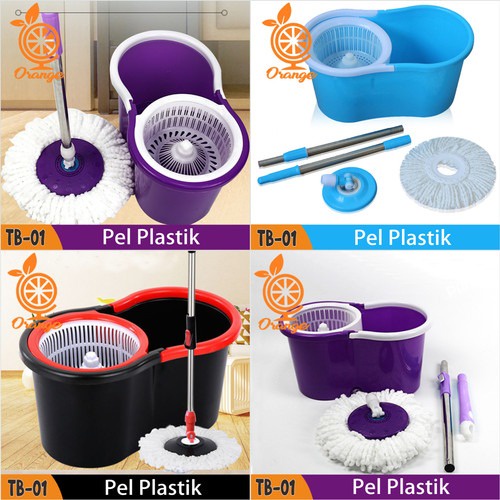 BEST SELLER Alat Pel Lantai Super Praktis Spin Mop Super  Alat Pel Lantai Ultra Pel putar serbaguna spin mop 2 kain pel-TERMURAH