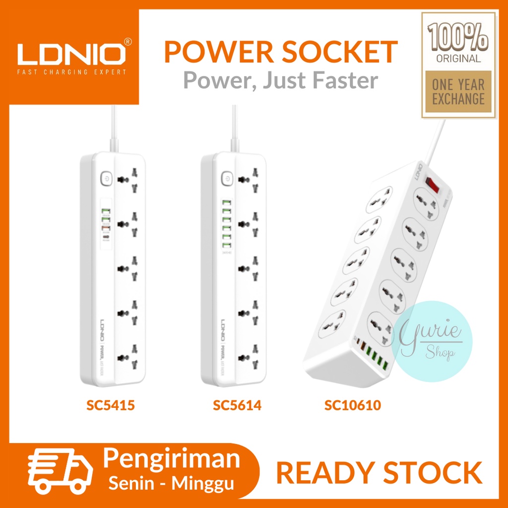 Jual Ldnio Stop Kontak Power Socket Sc Sc Sc Colokan Listrik Fast Charging