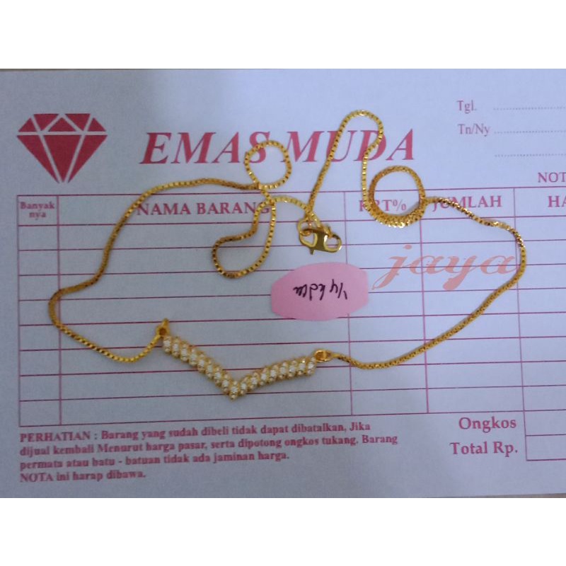 Kalung emas fuji yang lagi viral emas mudah kadar 77,5 k(free surat)