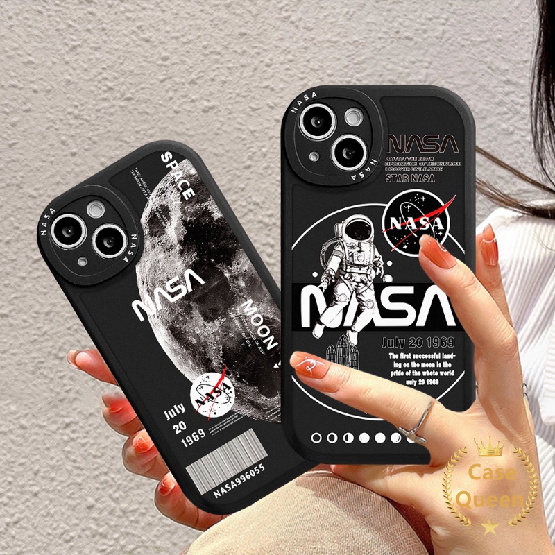 Case NASA Merk Trendy Oppo A17K A17 A57 A55 A54 A15 A95 A96 A77s A12 A16 A5s A16K A74 A76 A16E A3S A1K Reno 5Z 8 7 7Z 5F 5 6 A94 A7 A53 A9 A5 A31 A92 Soft TPU Cover Belakang