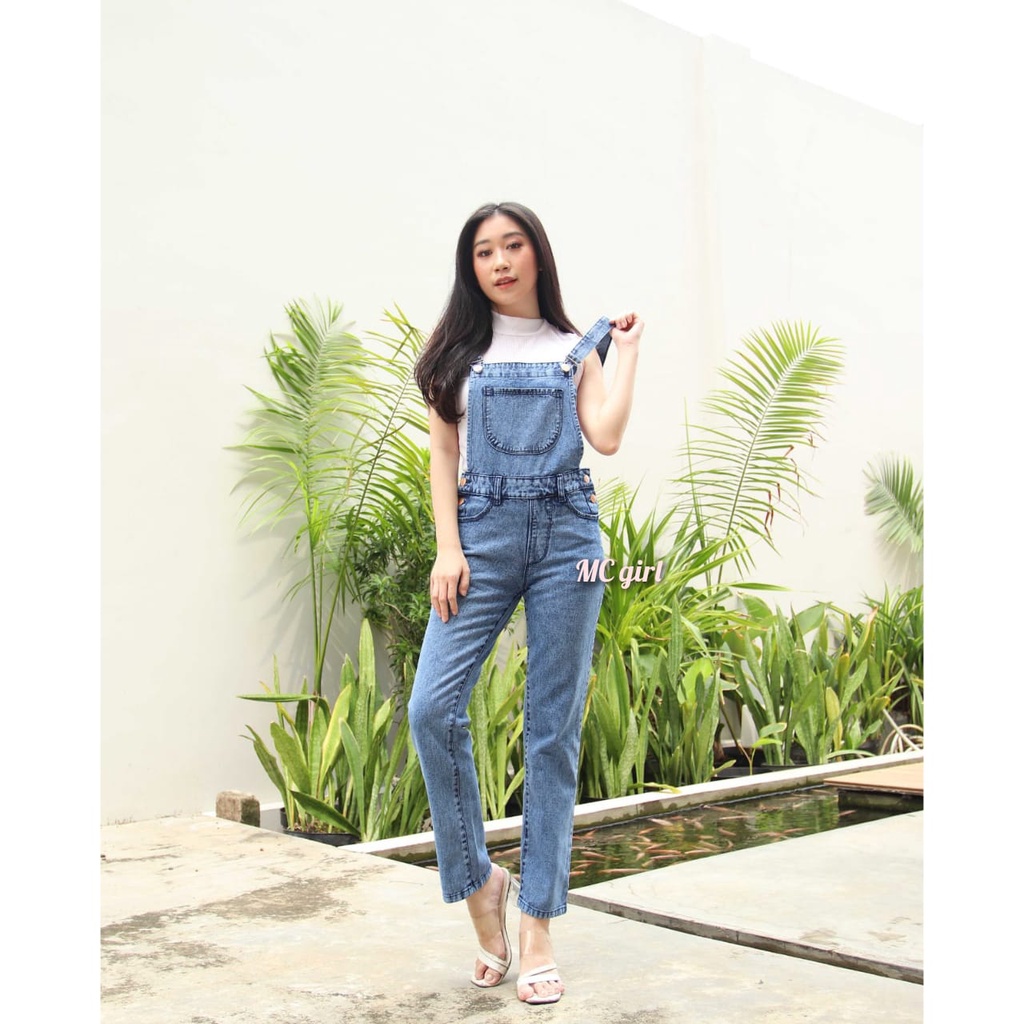 MC girl - Celana Jeans Overall Wanita / Overal Lepis Cewek / Celana Denim Kodok Boyfriend / Jumpsuit
