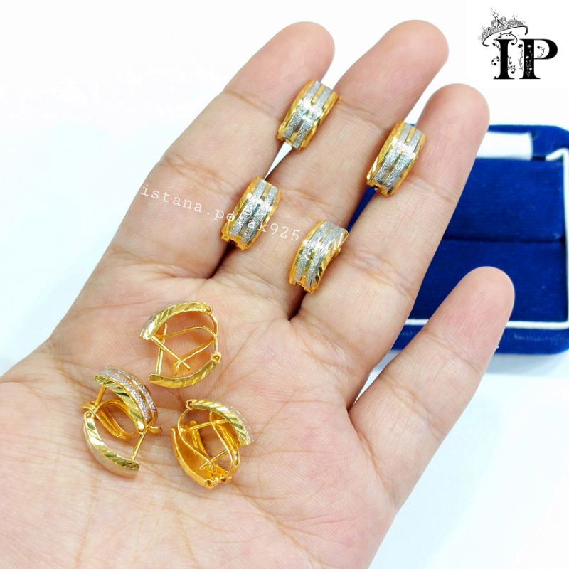ANTING JEPIT PERAK ASLI 925 UNTUK DEWASA MODEL EMAS 24K