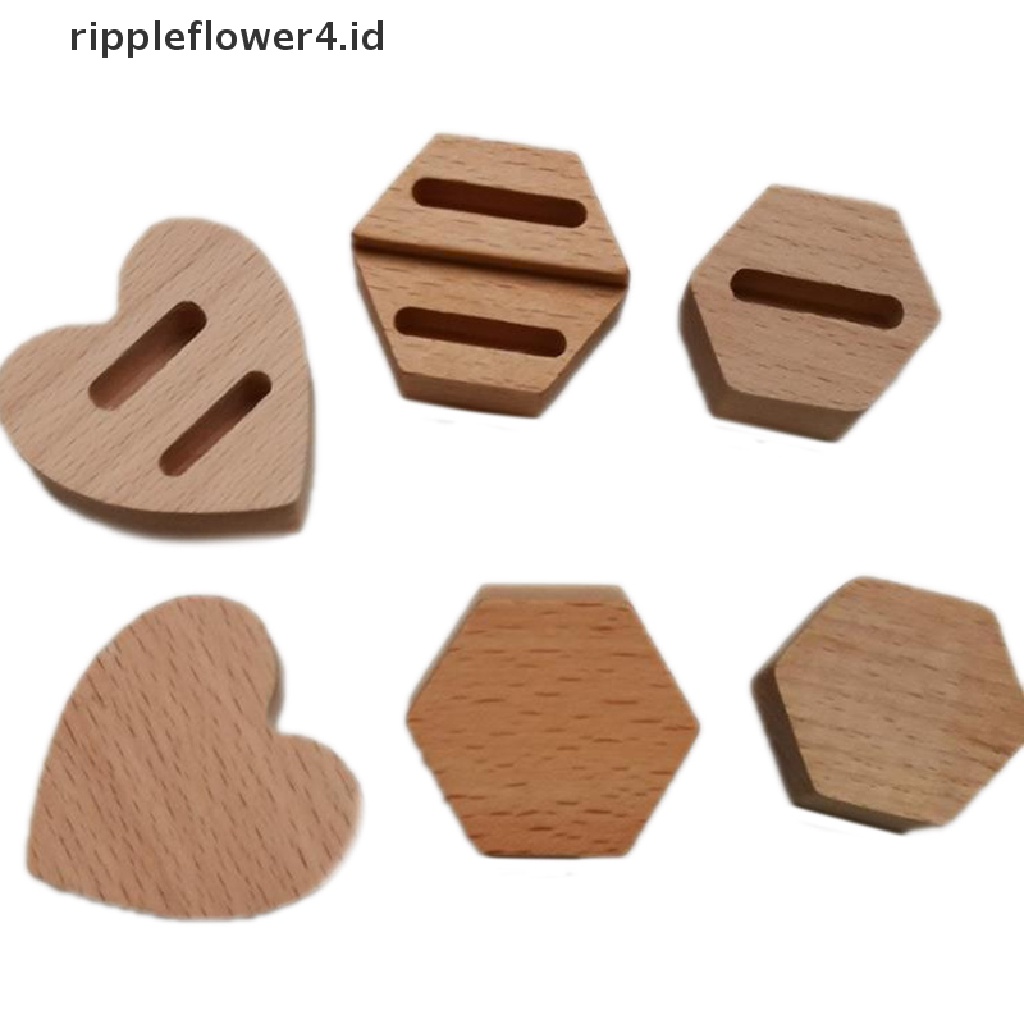 {rippleflower4.id} Stand Display Cincin Bentuk Hati Hexagon Cincin Pasangan Cincin Tempat Perhiasan Hadiah~