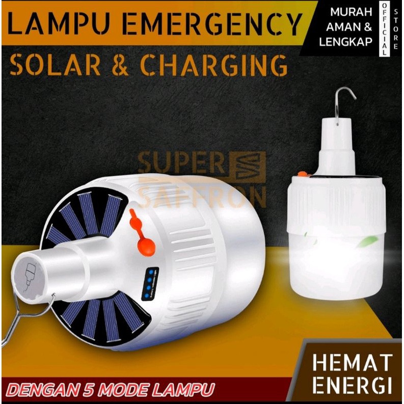 (Toko Rici) Lampu Tenda Camping Lampu Solar Emergency Charging Lamp 45 watt